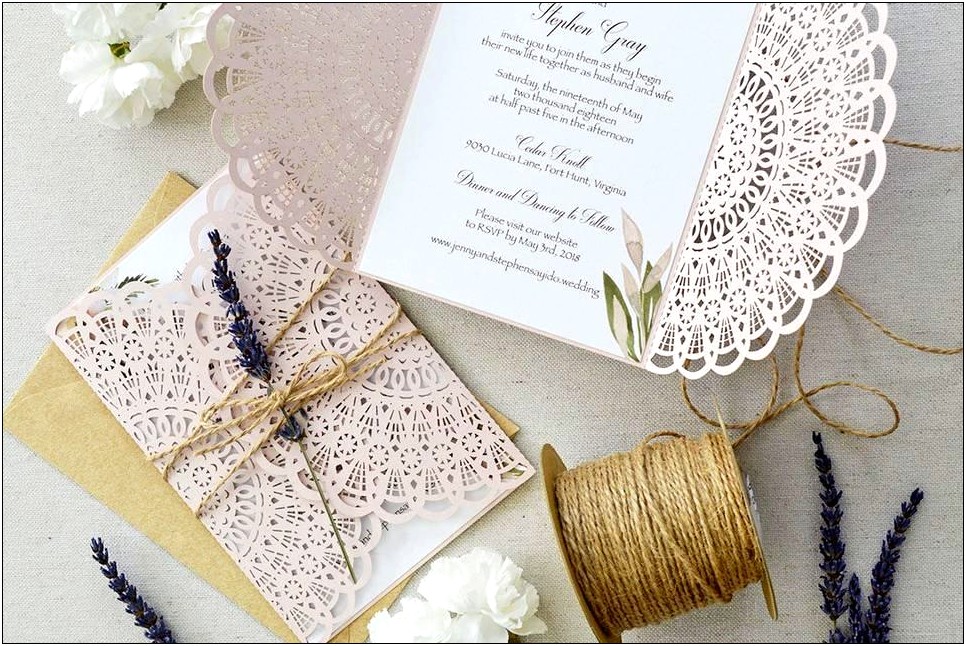 Diy Lace Doily Wedding Invitations Supplies
