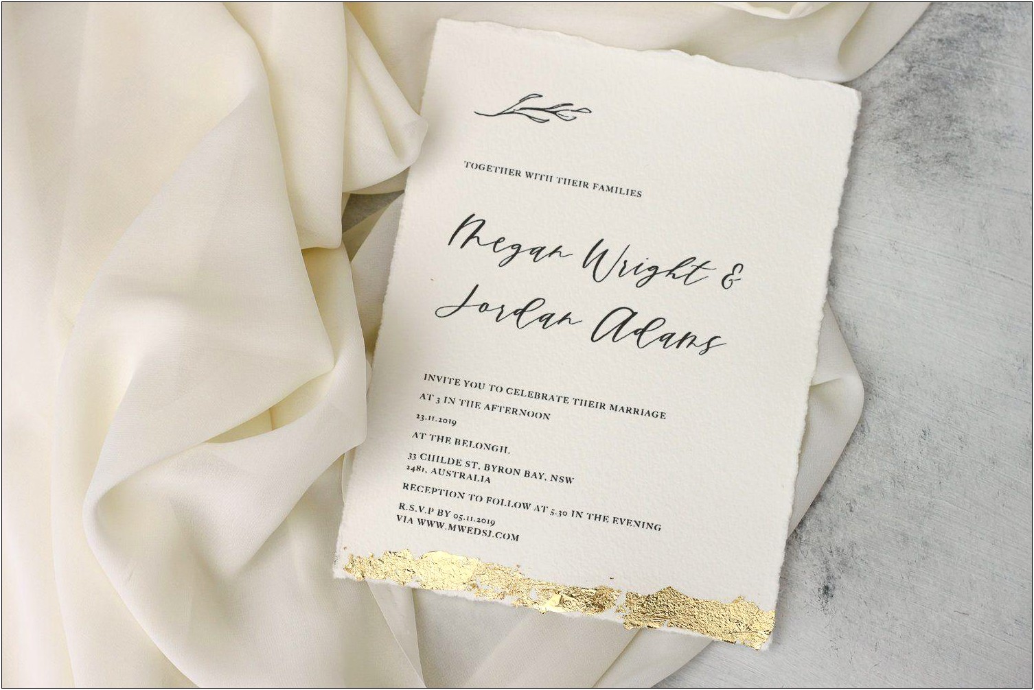 Diy Wedding Invitations Deckle Edge Paper