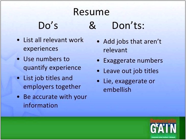 Do I List All Jobs On A Resume