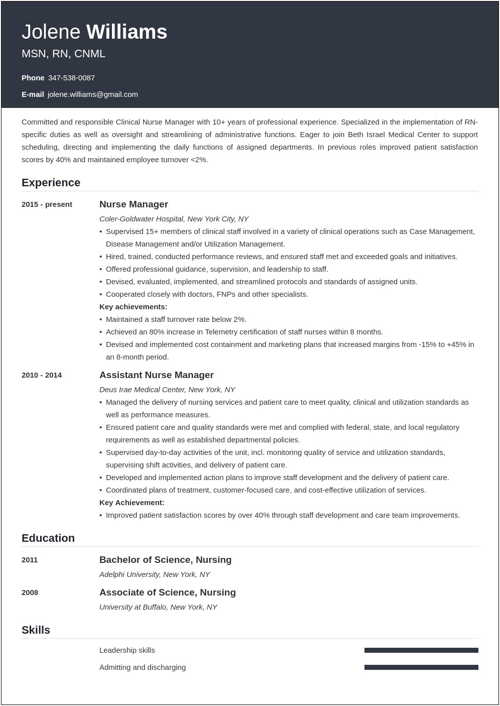 Do Nurses Have Medical Practice Experience On Resume