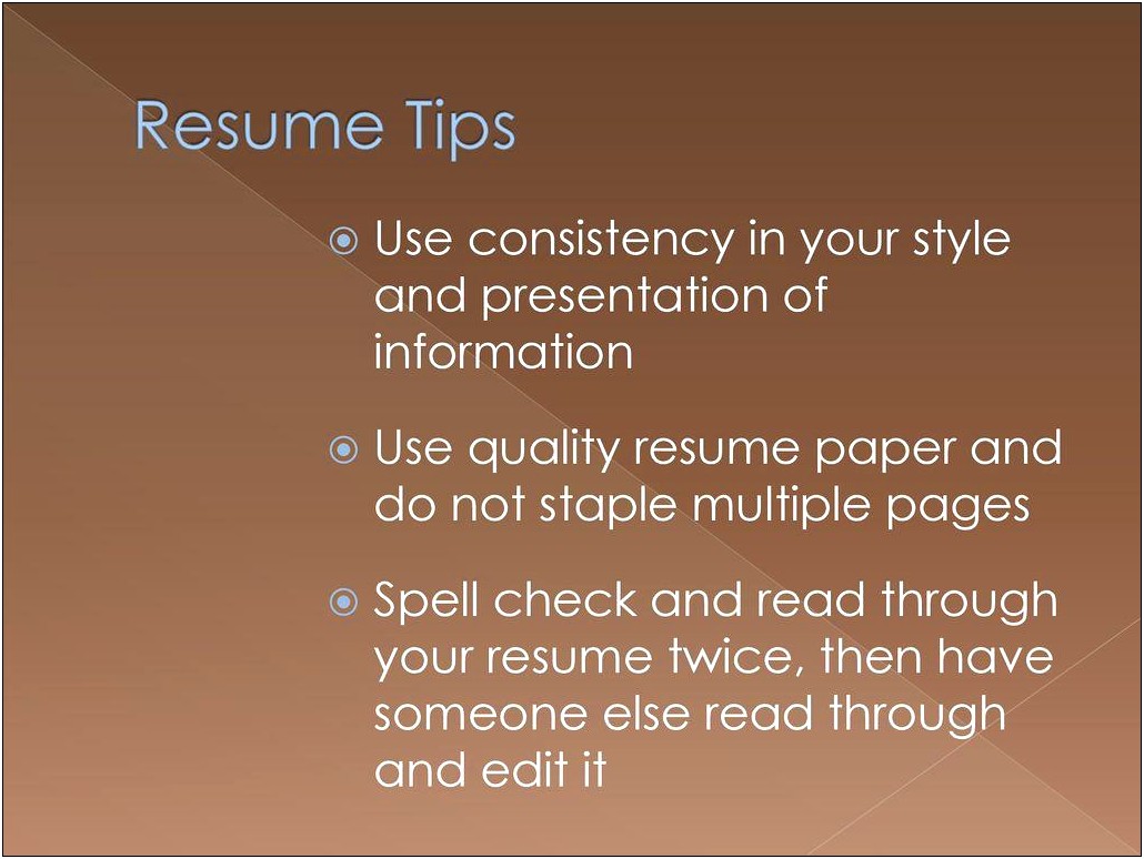 Do Or Do Not Resume Tips Description