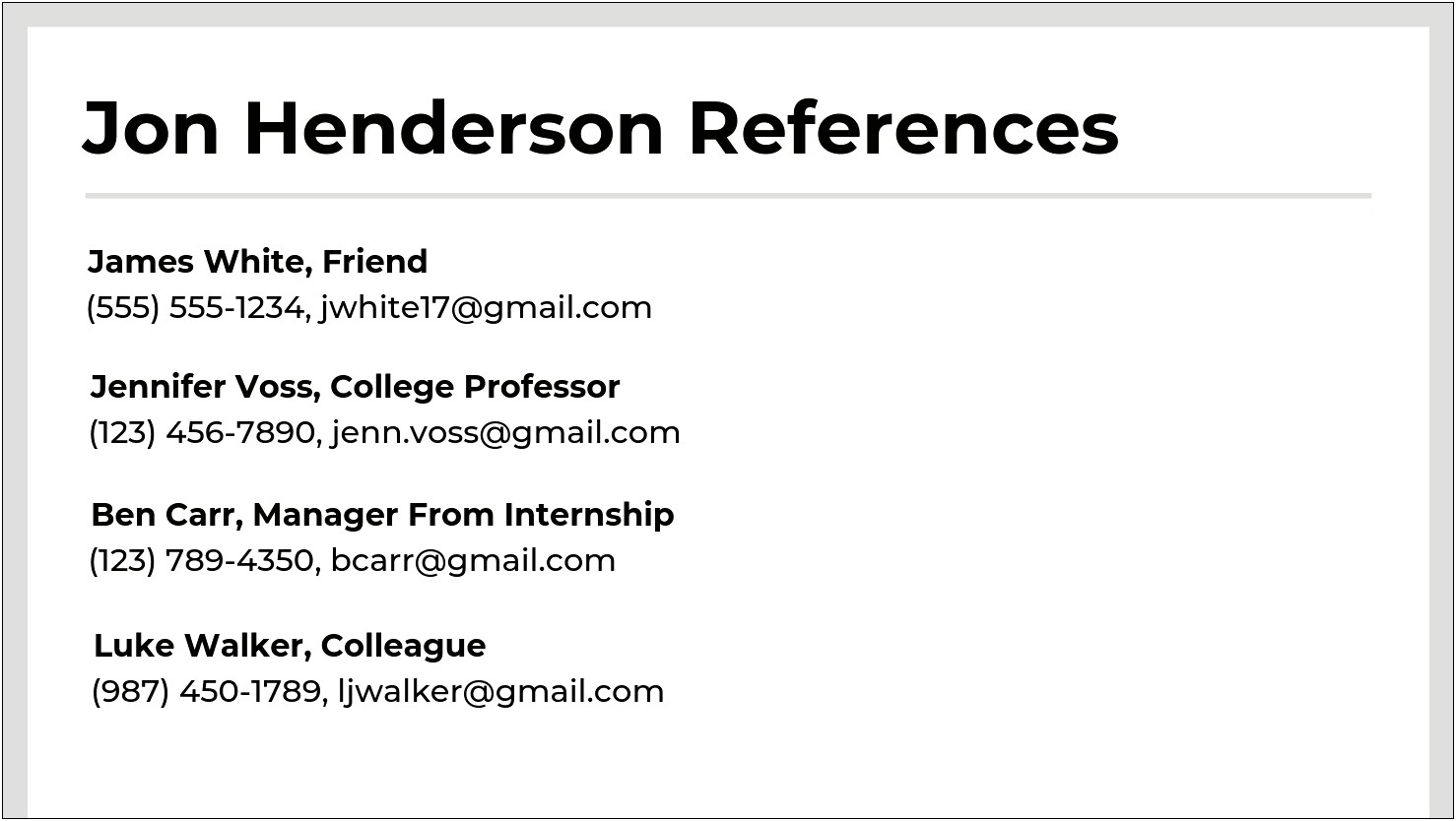 Do People Put References In A Resume