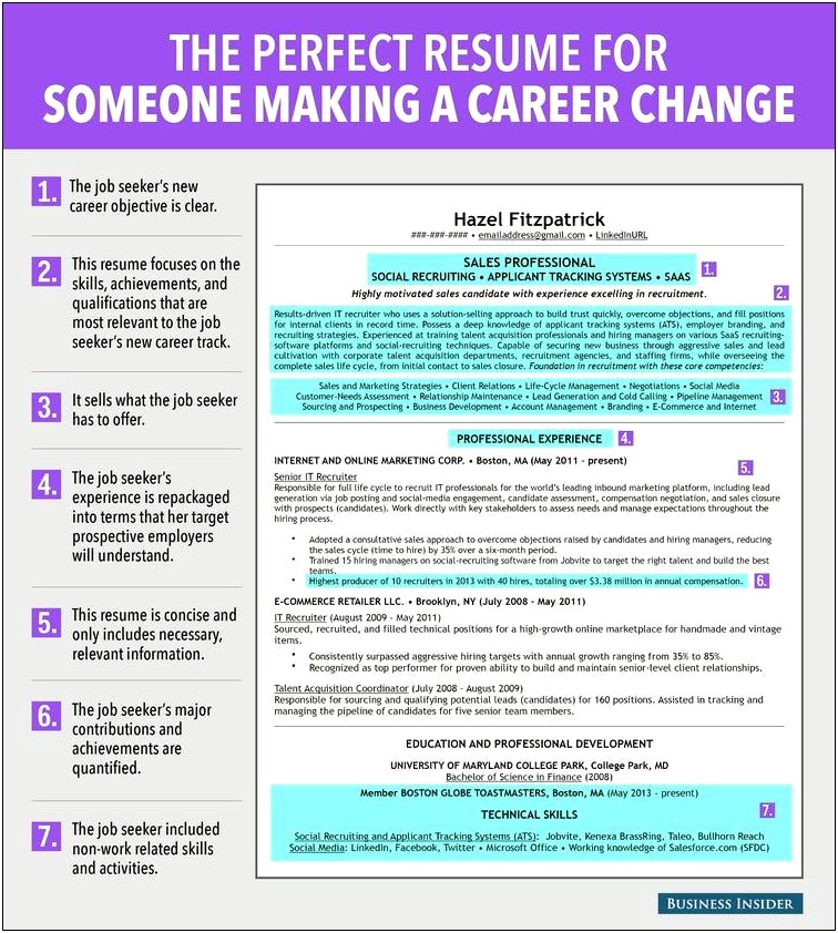 Do You Put Career Change In Resume Objective
