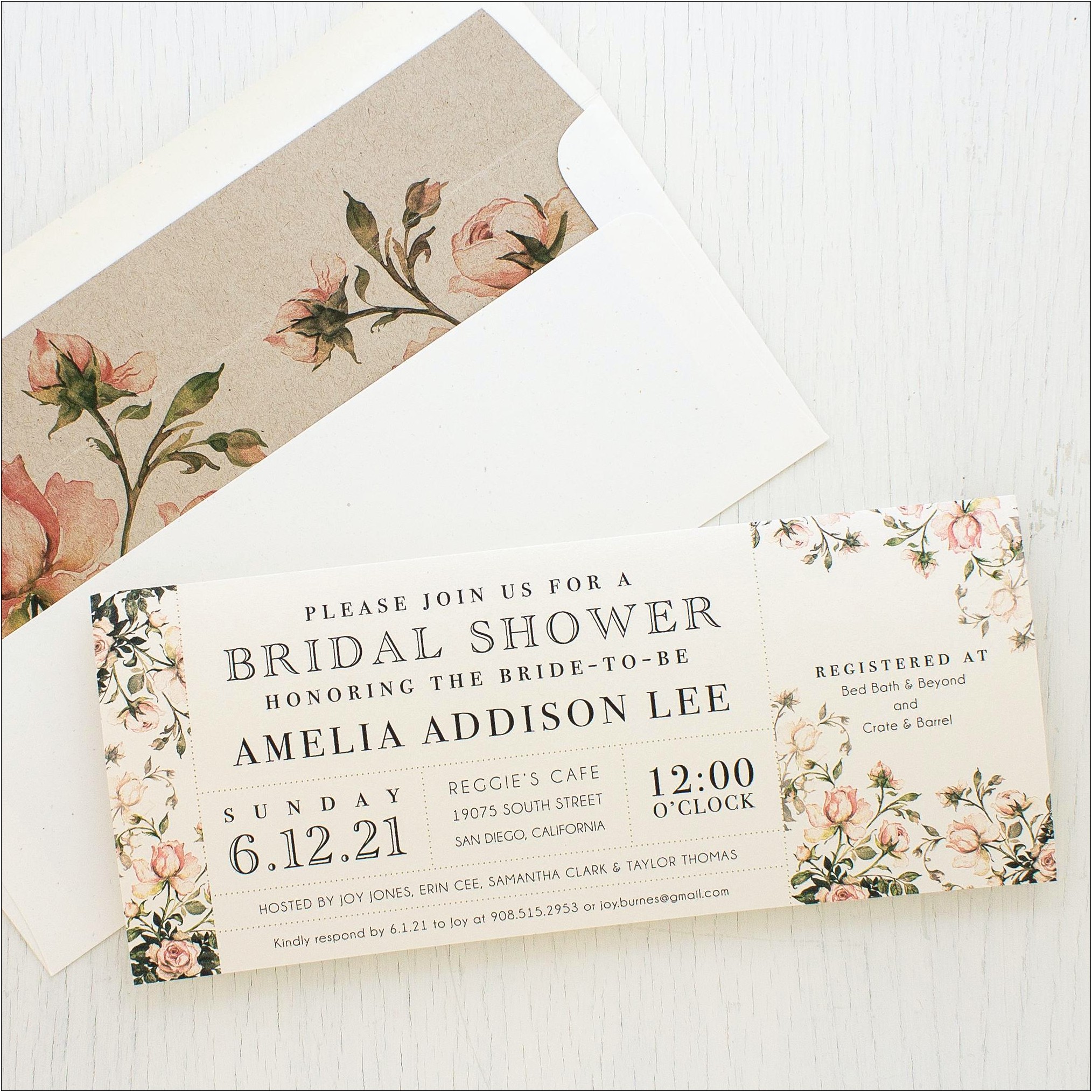 Do You Send Wedding Invitations Before Bridal Shower