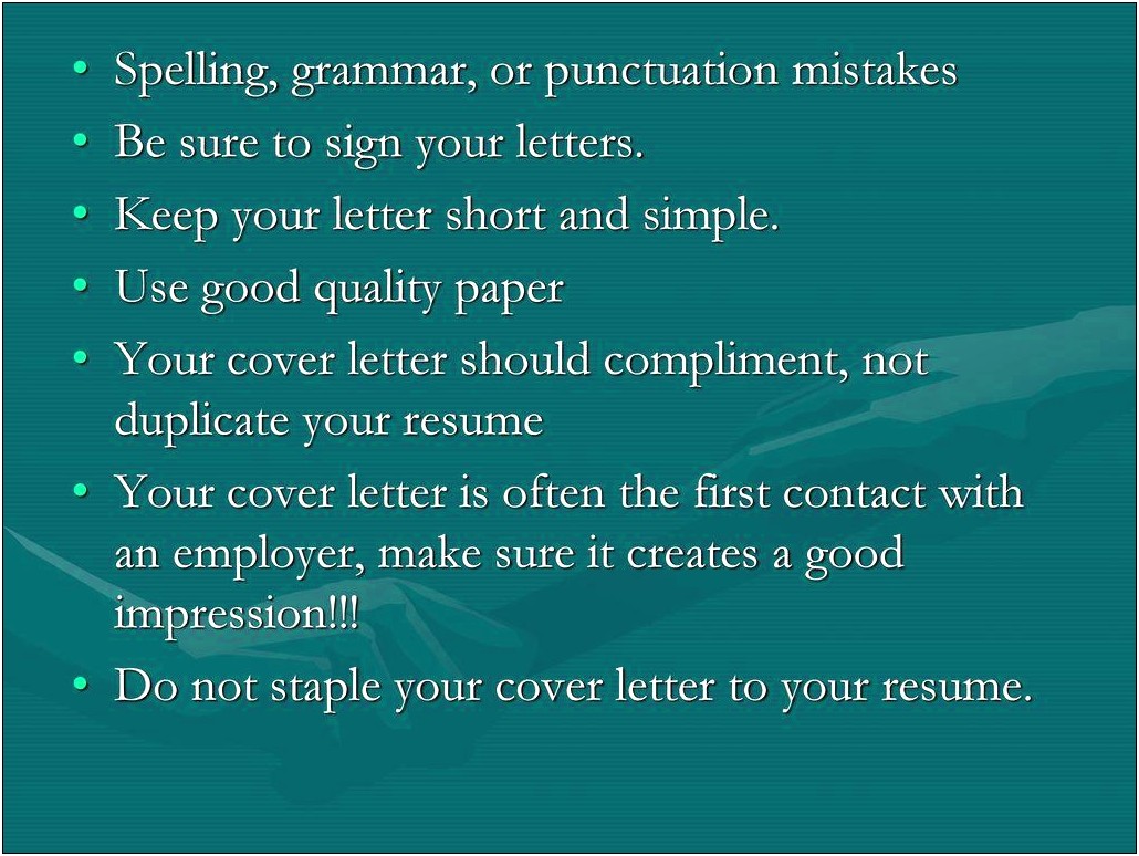Do You Staple A Resume And Cover Letter