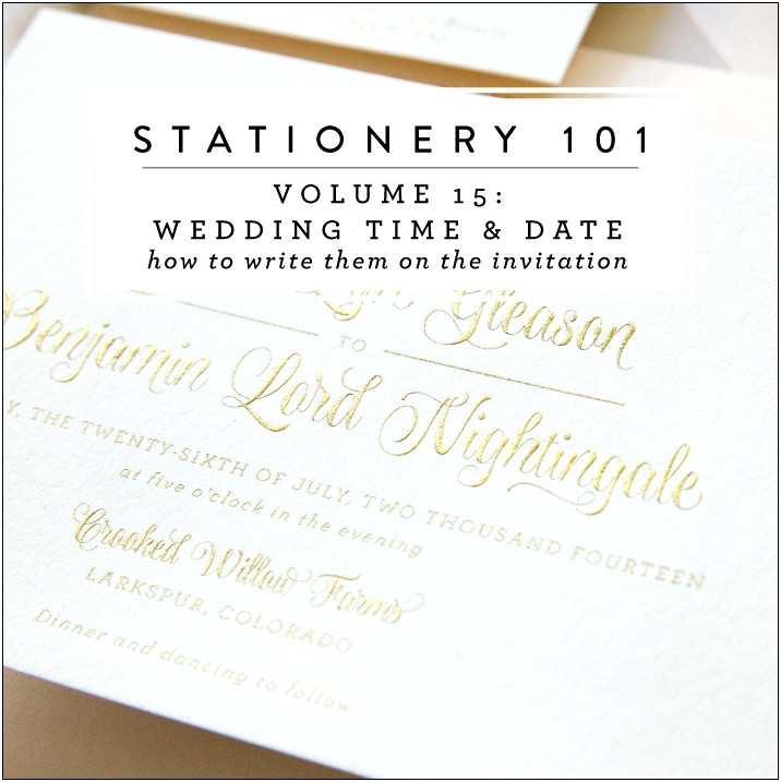 Do You Write Out Numbers On Wedding Invitations