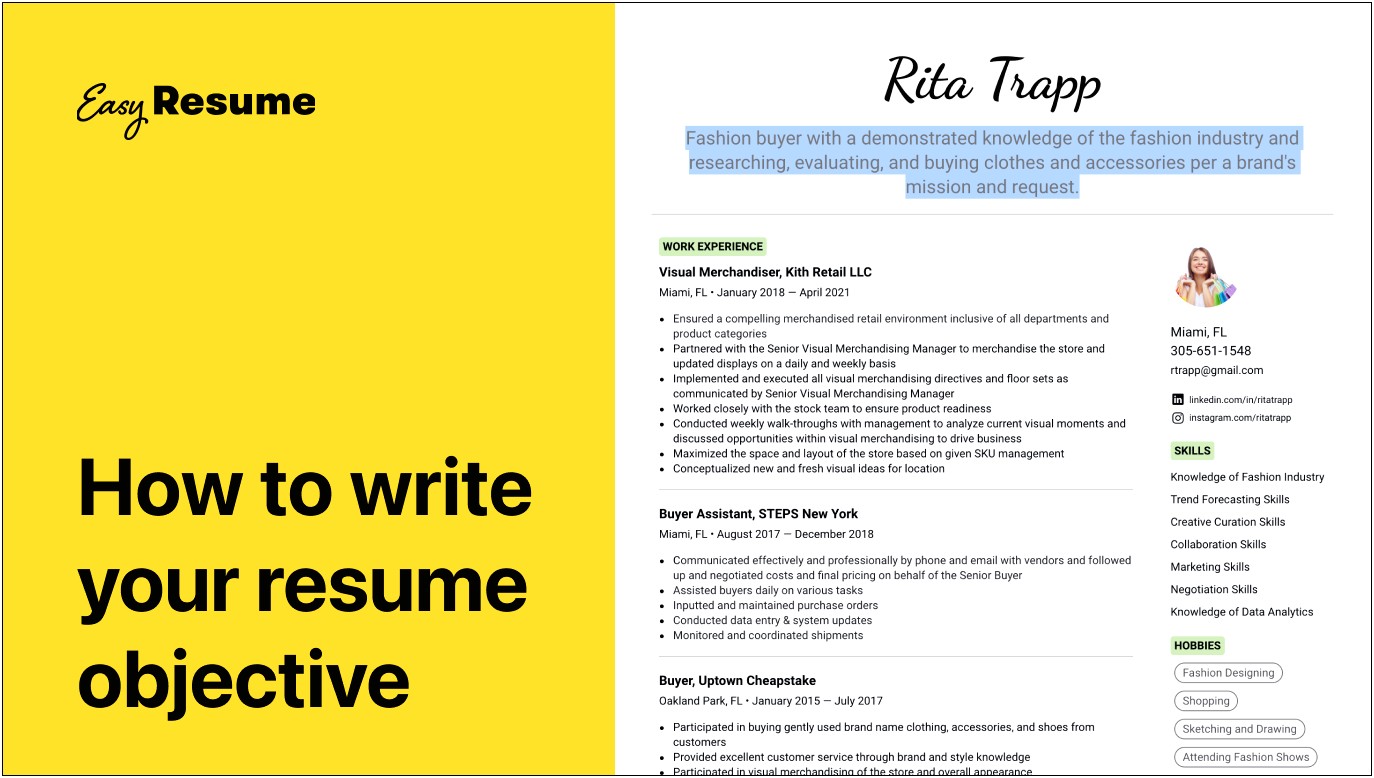 Does A Resume Require An Objective