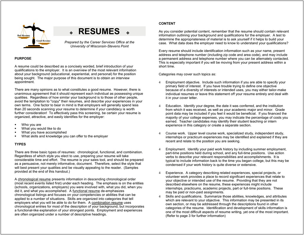 Does Your Resume Include Work History