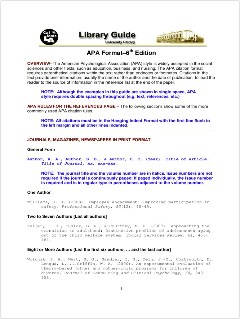 Download Apa Template For Word 2007