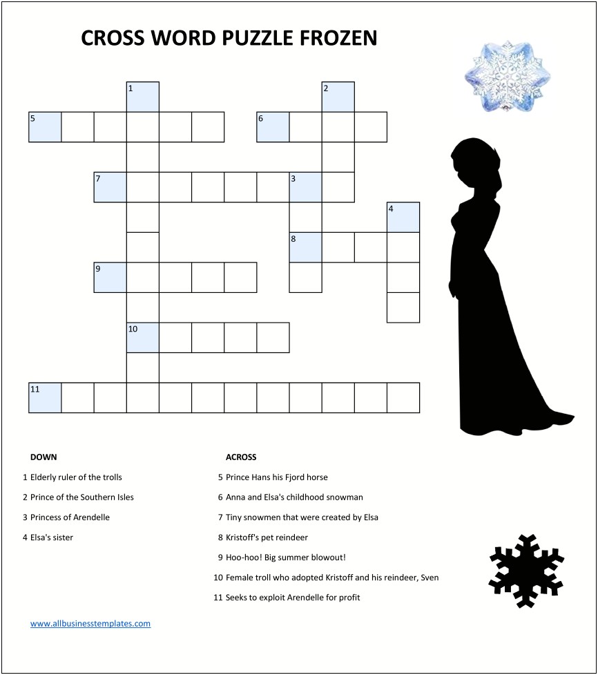 Download Crossword Puzzle Template Microsoft Word