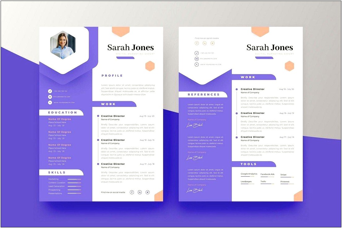 Download Free Cute Resume Template For Google Docs