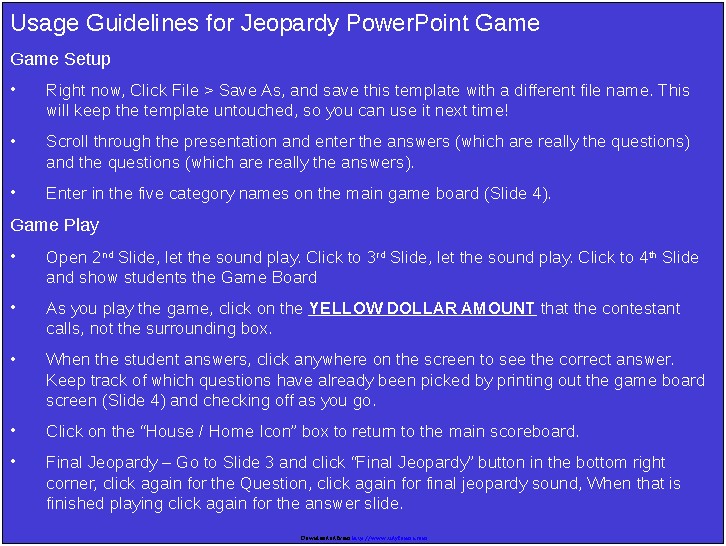 Download Jeopardy Powerpoint Template With Sound