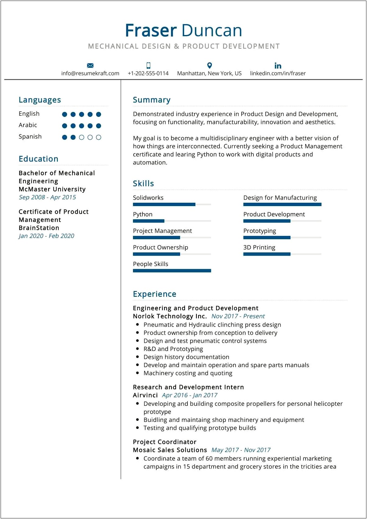Download Sample Resume For Experienced Mechanical Engineer