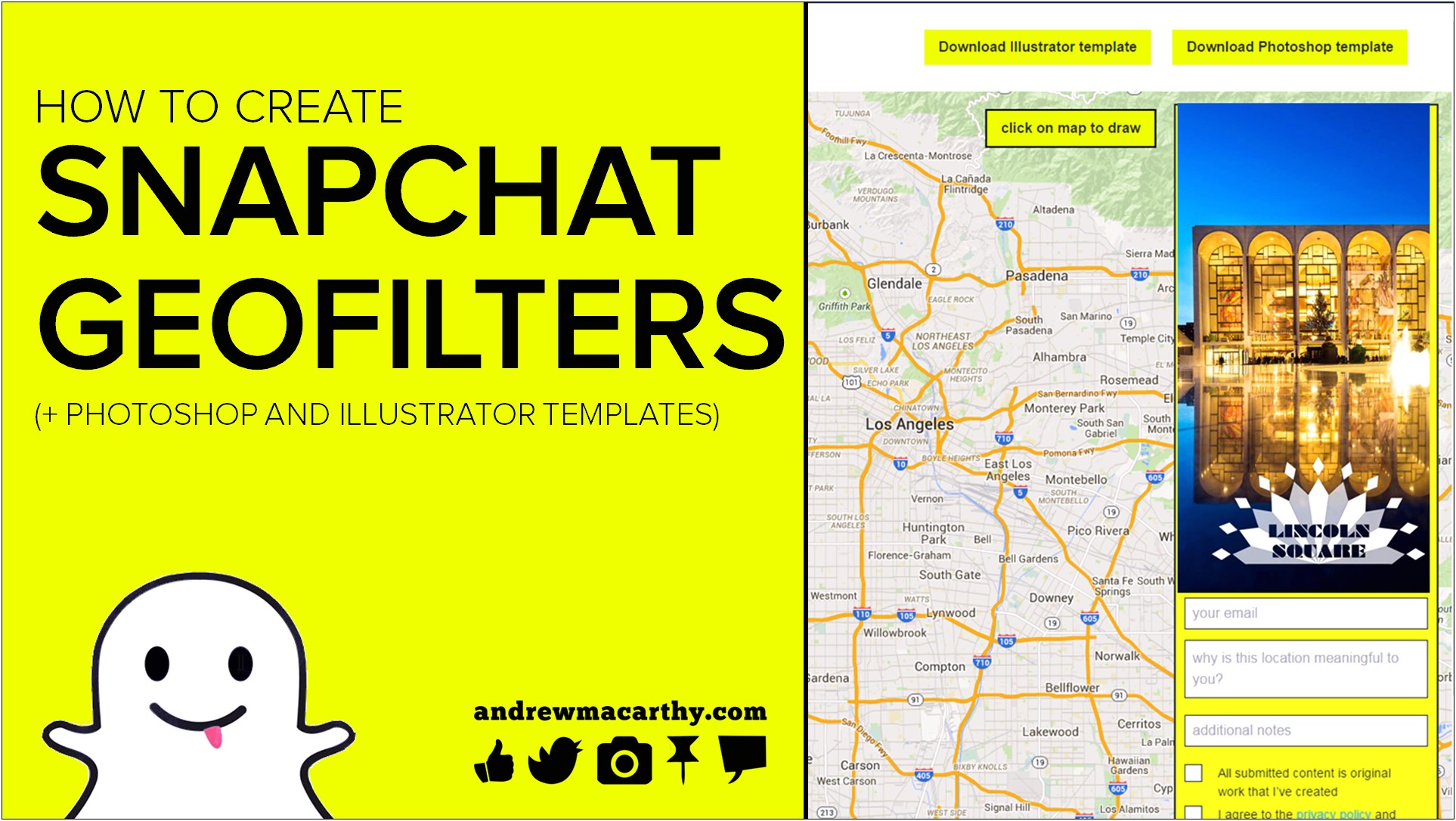 Download Snapchat Geofilter Template For Photoshop