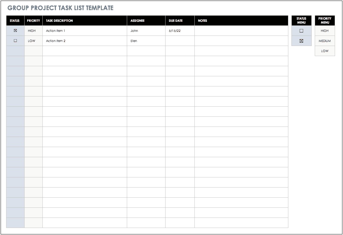 Download To Do List Template Excel