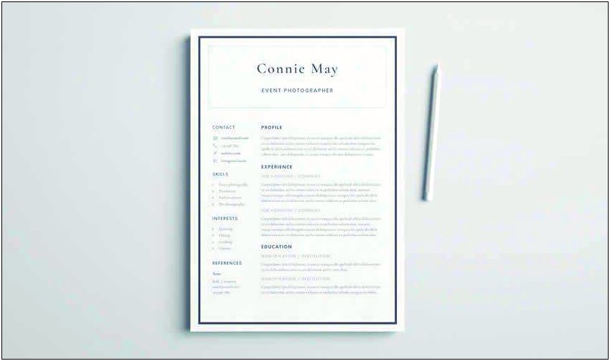 Downloading Stock Resume Templates For Indesign