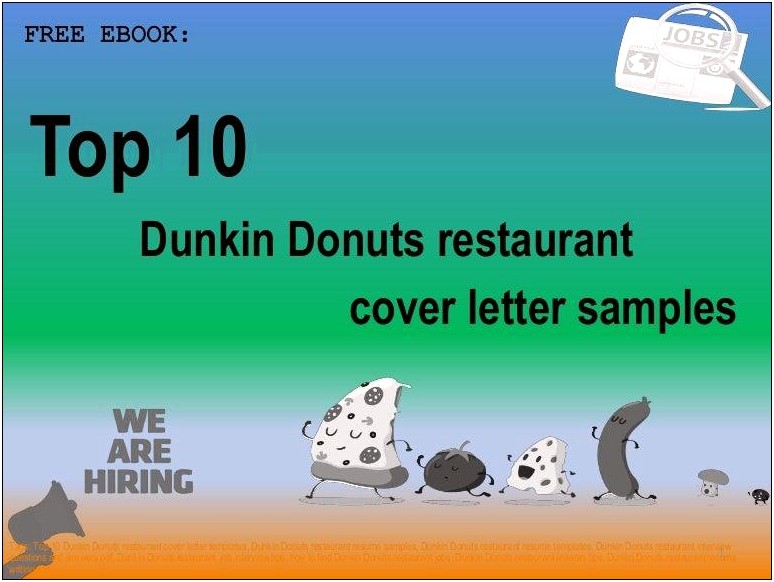 Dunkin Donuts Manager Duties For Resume