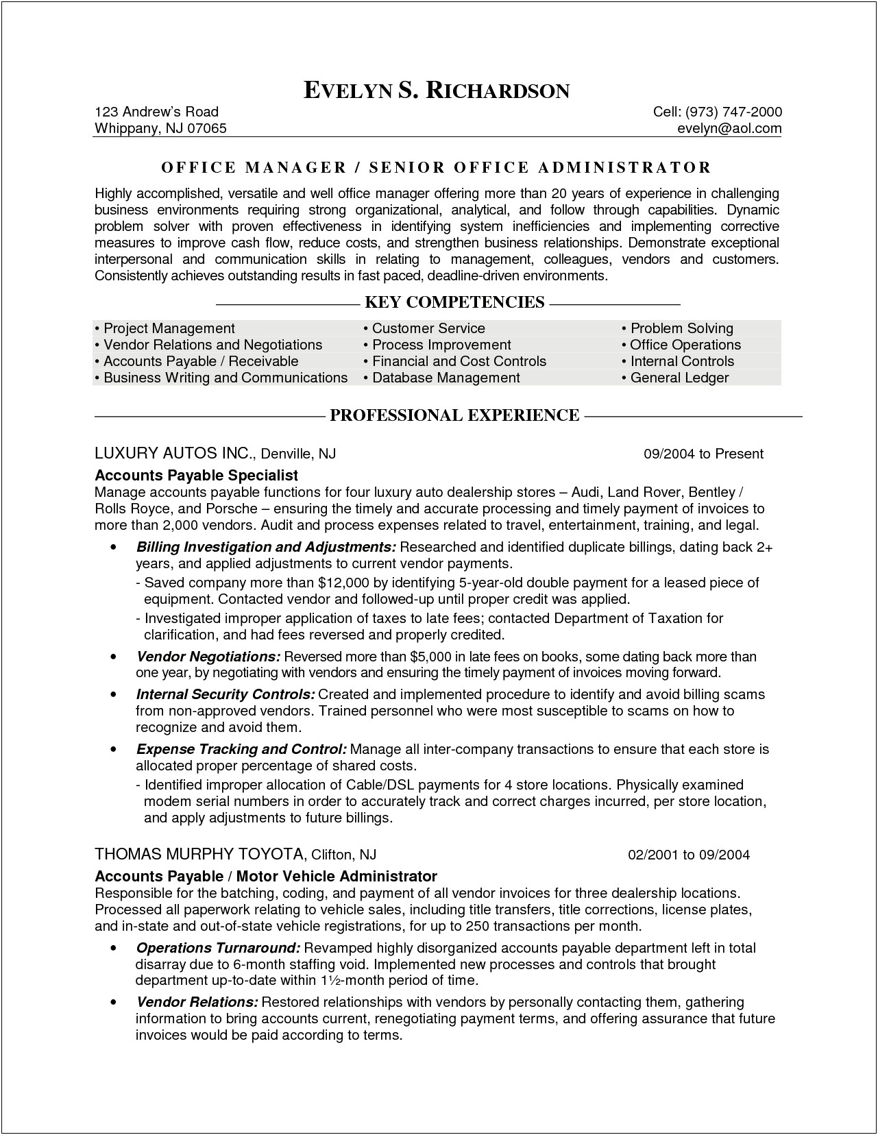Duties Of Healthcare Office Manager For Resume