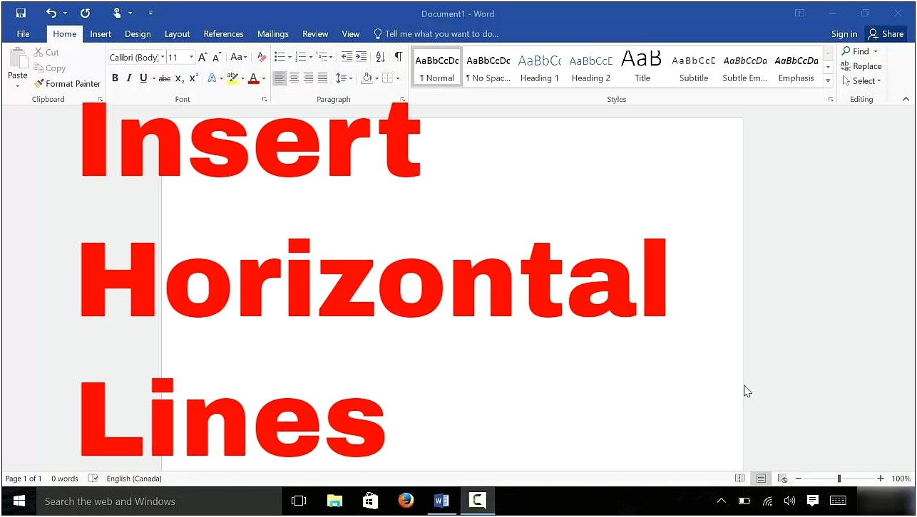 Easy Lines For Resume In Word