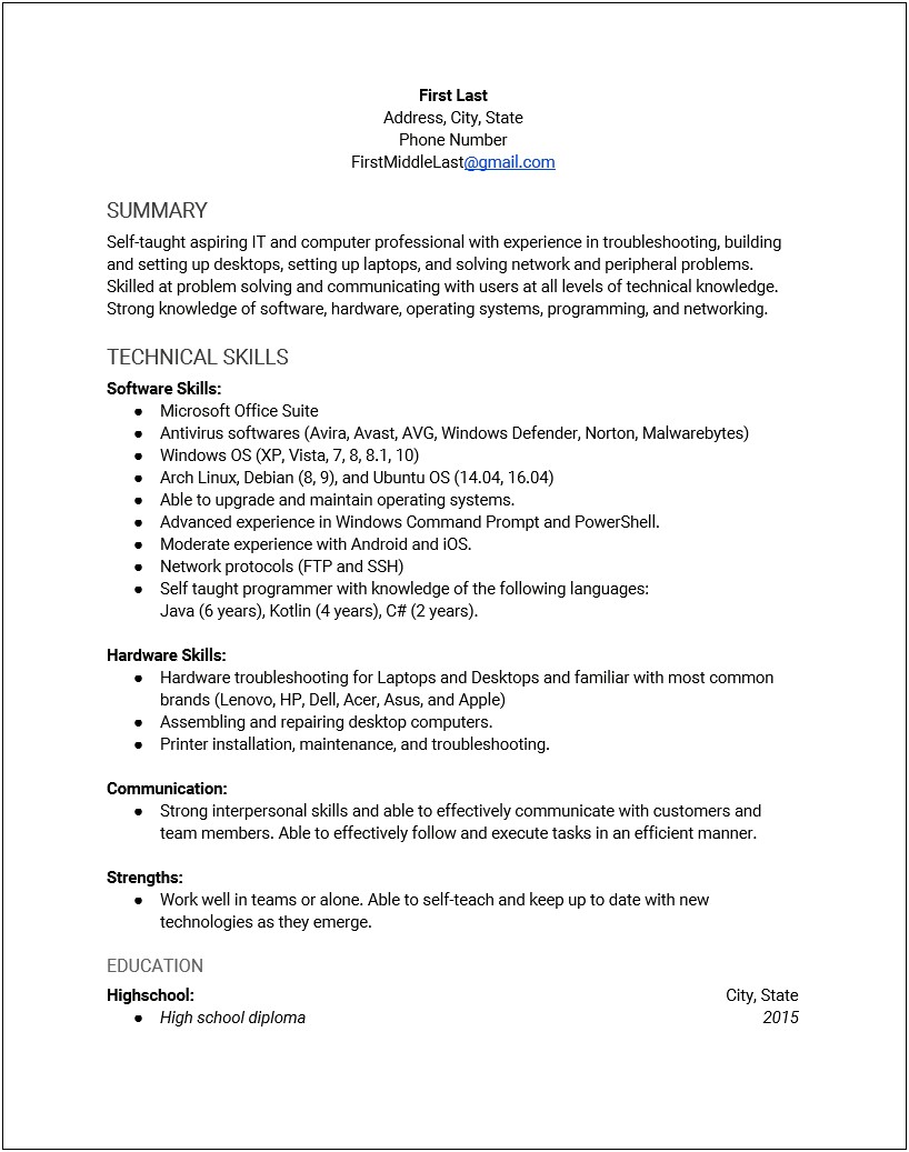 Education Or Experience First On Resume Reddit