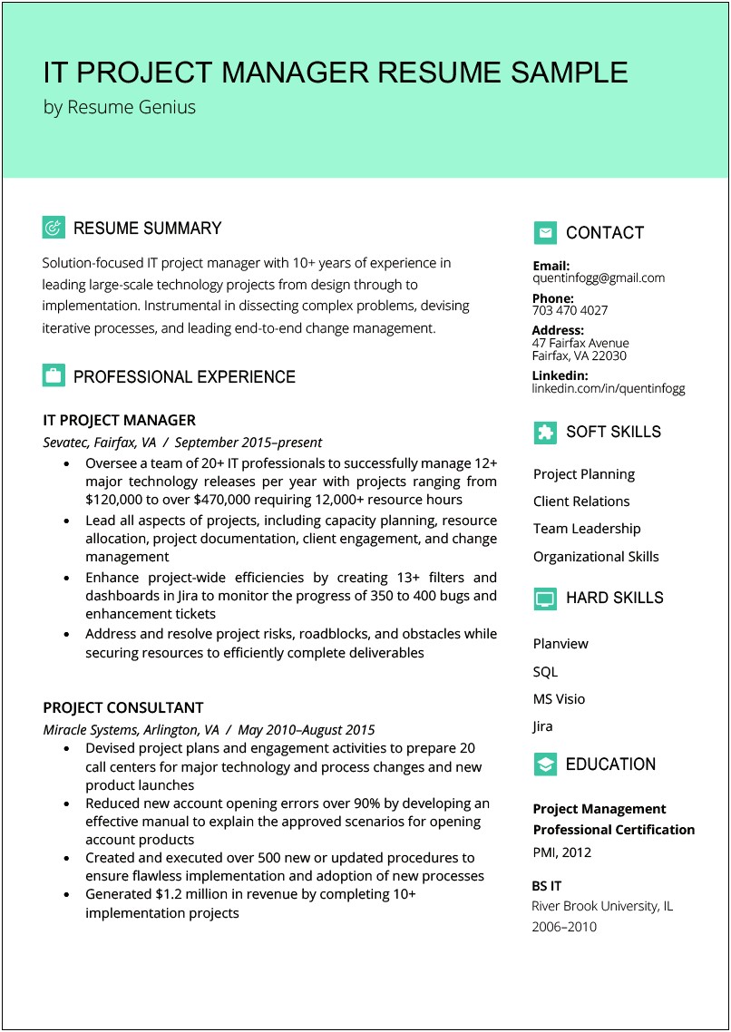 Electrical Project Lead Computer Skills On Resume