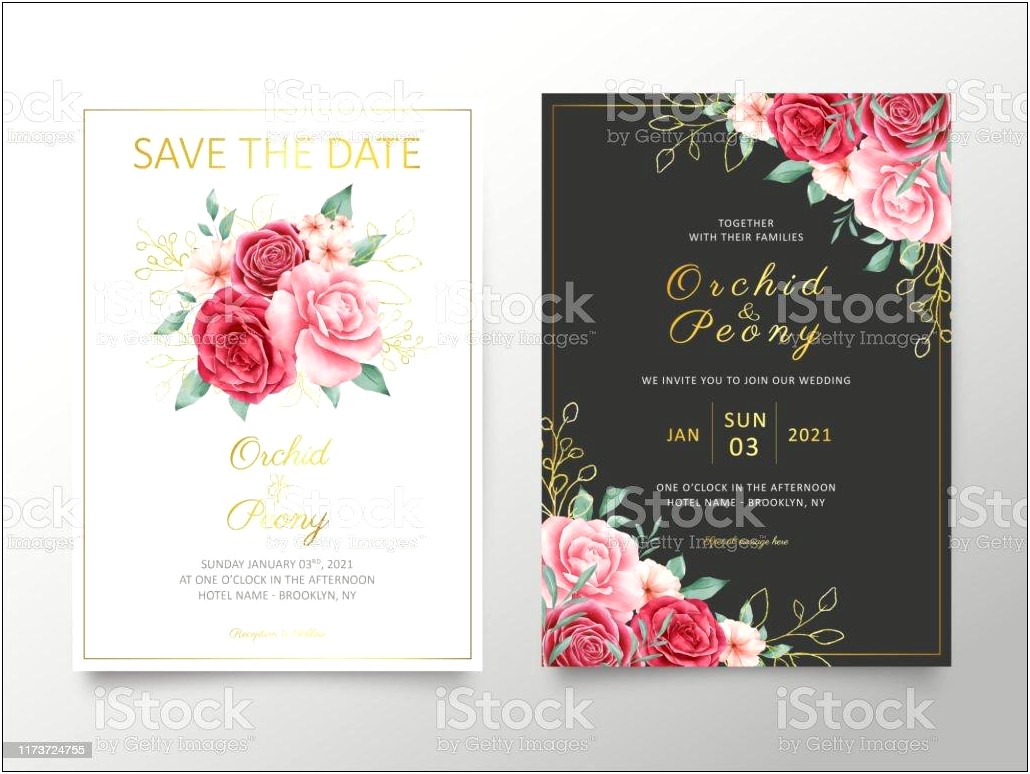 Elegant Decorative Wedding Invitation Cards Vector