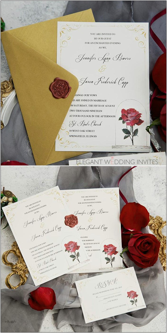 Elegant Red And White Wedding Invitation Background