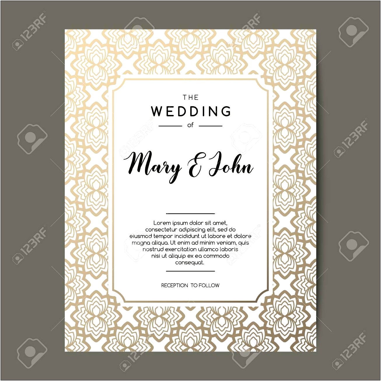 Elegant Wedding Invitation Card Background Design