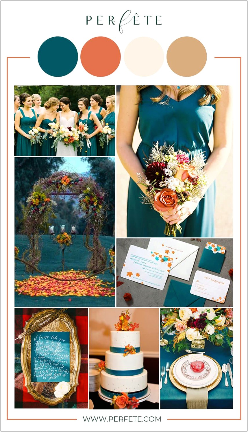 Elegant Wedding Invites 10 Perfect Fall Wedding Combos