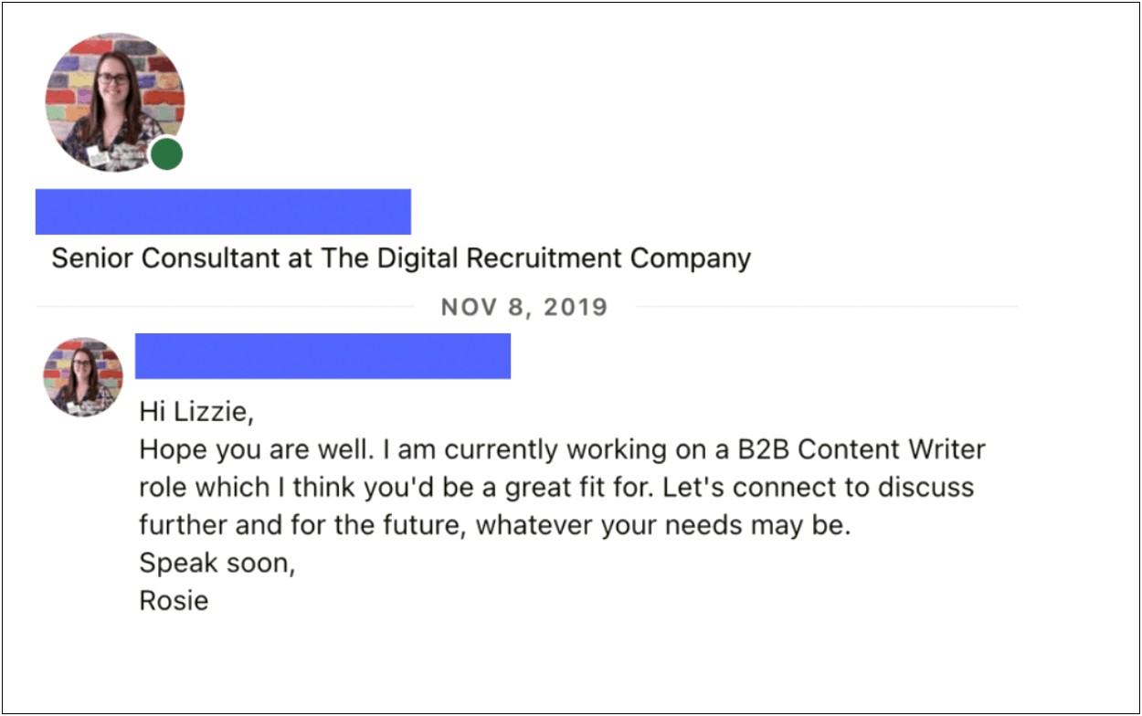 Email Linkedin Connection Sending Resume Sample