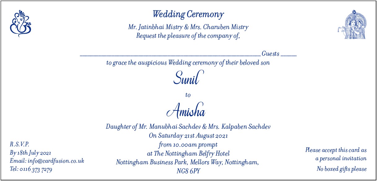 Email Write Up For Wedding Invitation