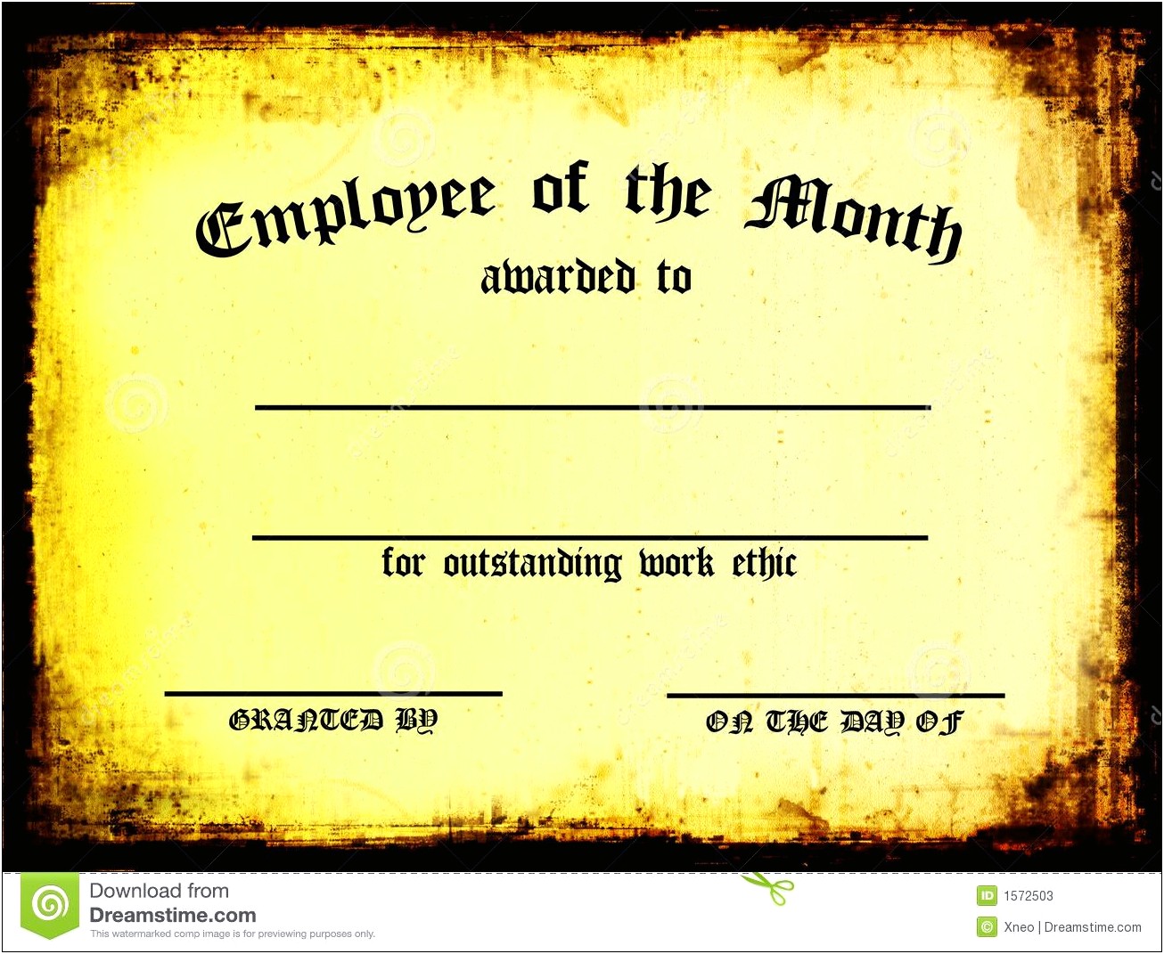 Employee Of The Month Certificate Template Download