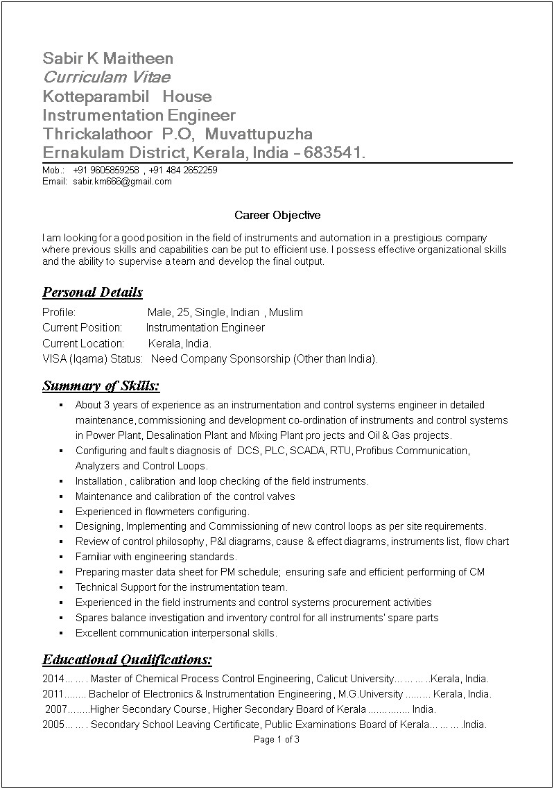 Engineering Resume Template Microsoft Word 2007