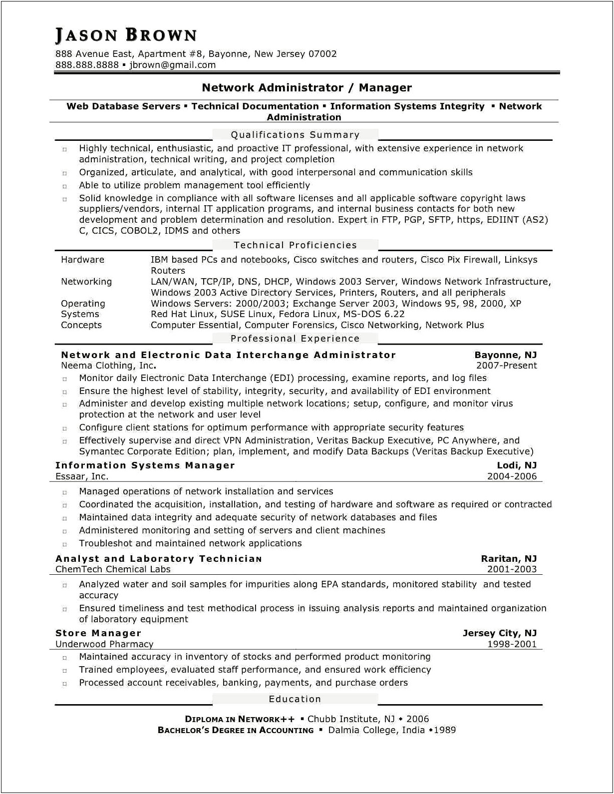 Entry Level Desktop Support Resume Examples