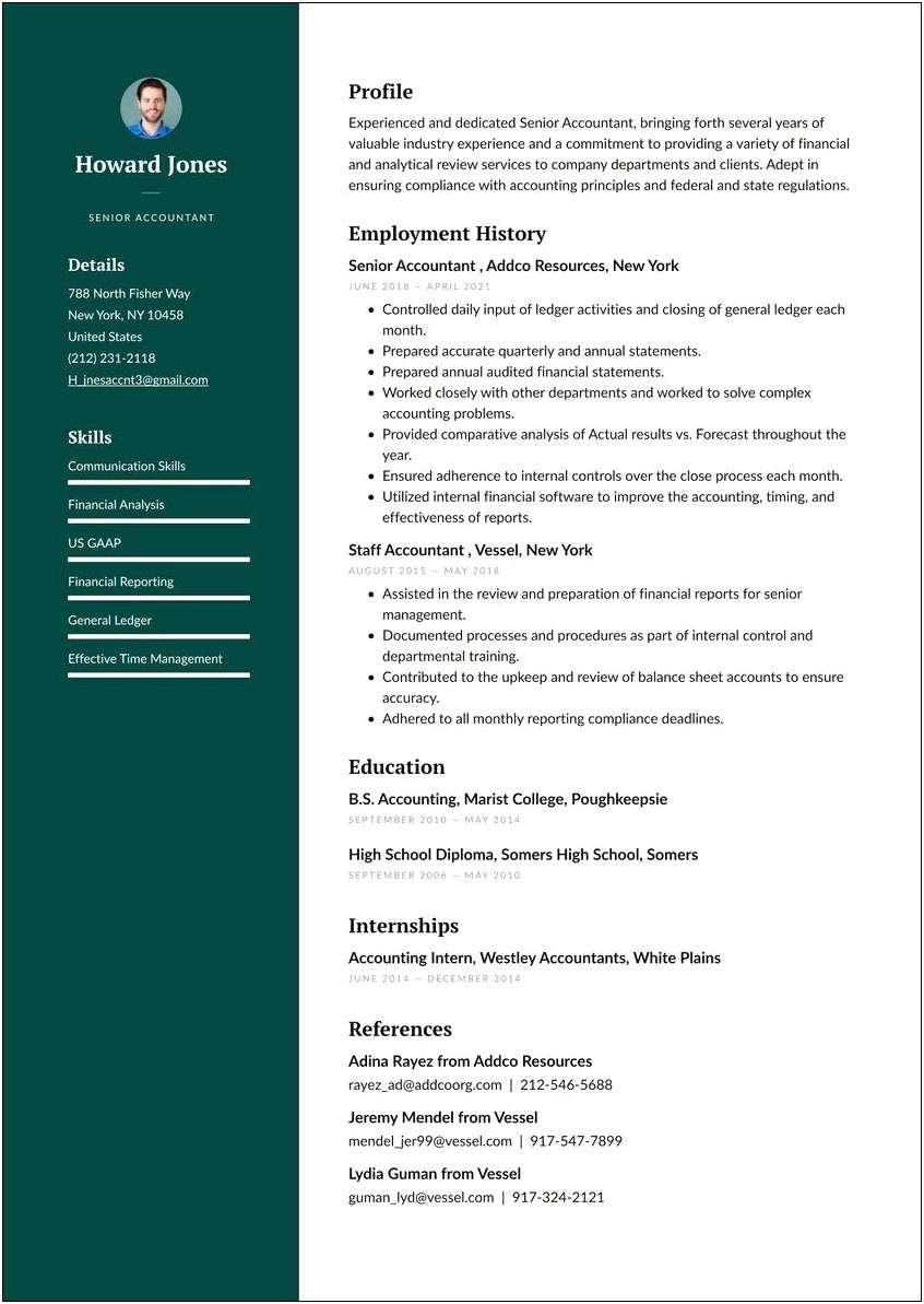 Entry Level Financial Accounting Resume Examples