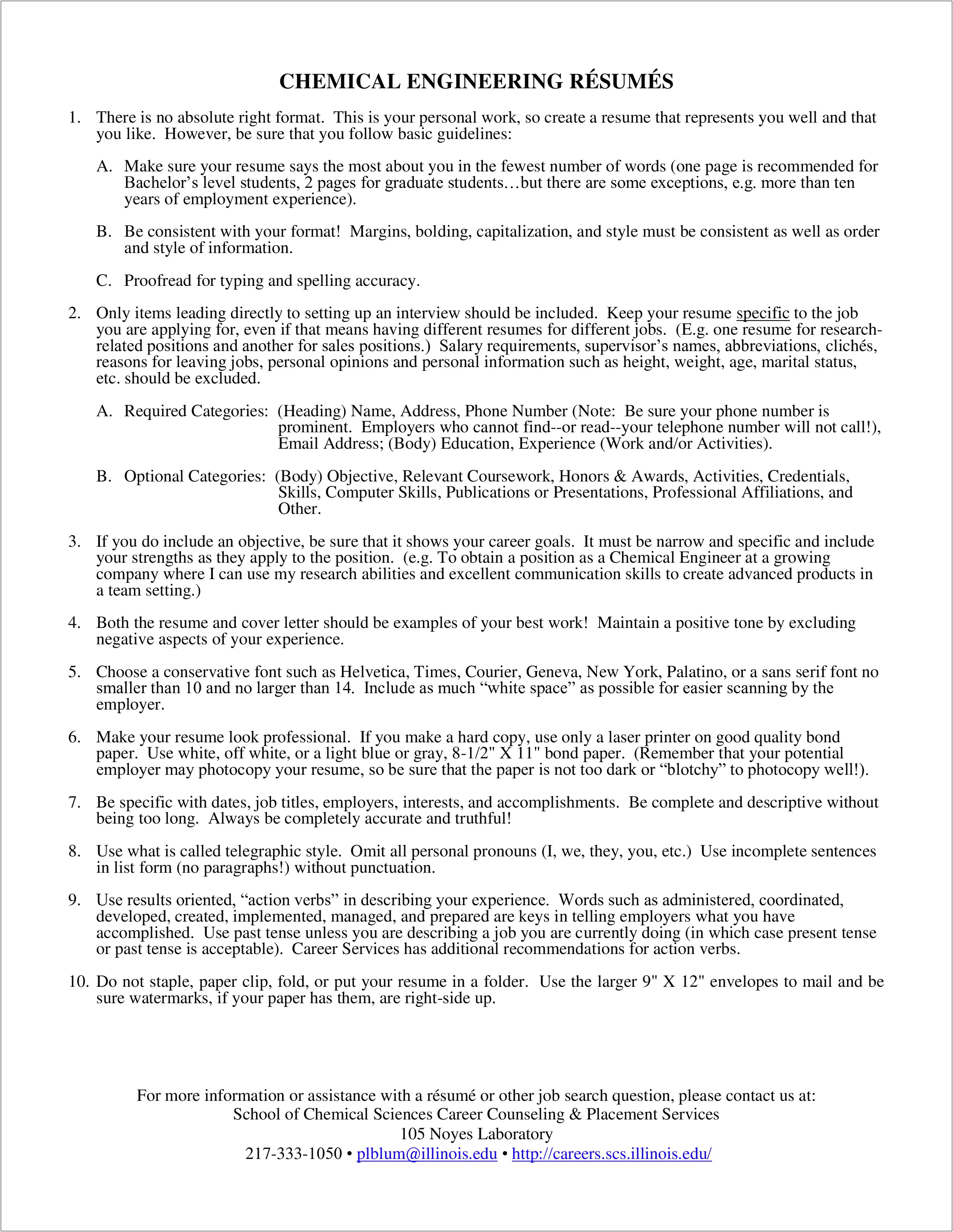 Entry Level Masters In Chemistry Resume Sample