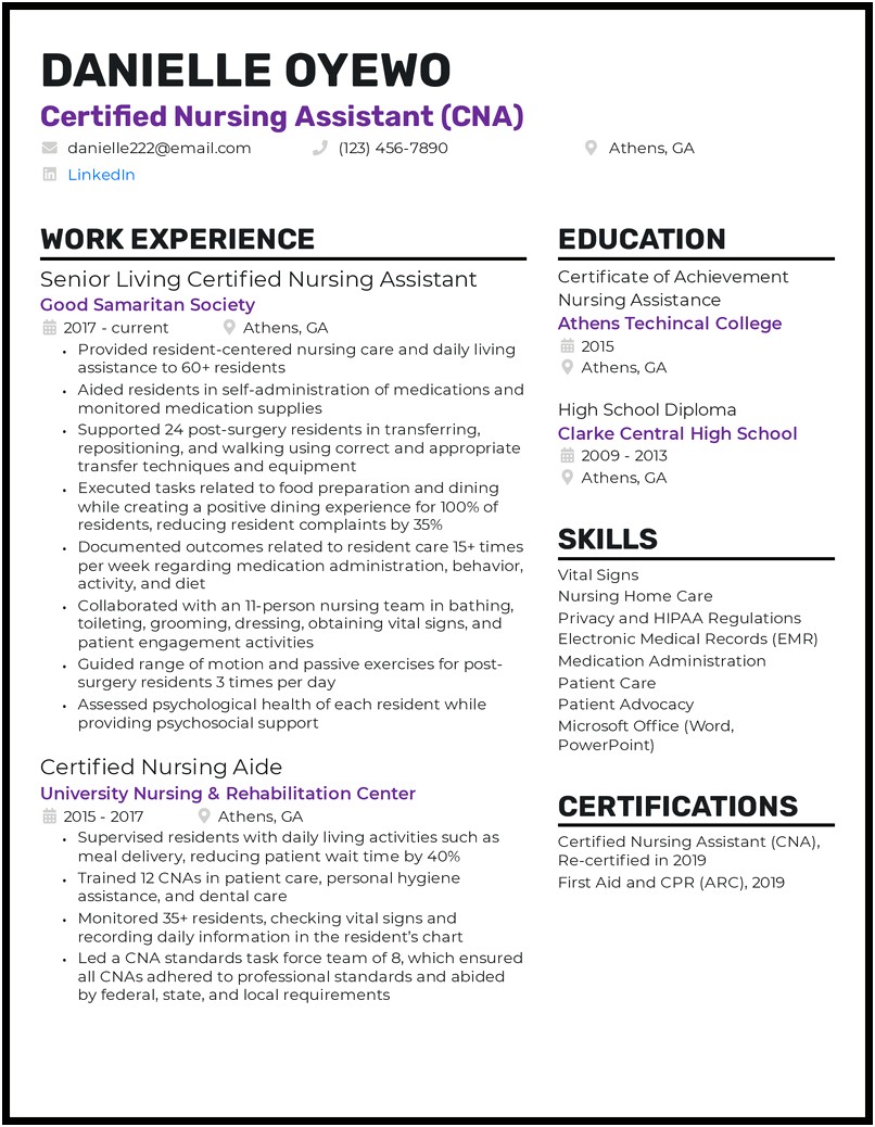 Entry Level Nursing Resume Examples 2019