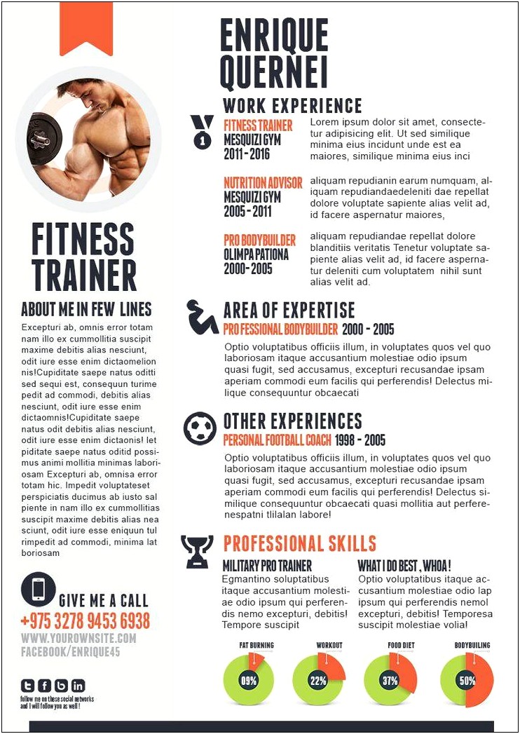 Entry Level Personal Trainer Resume Sample