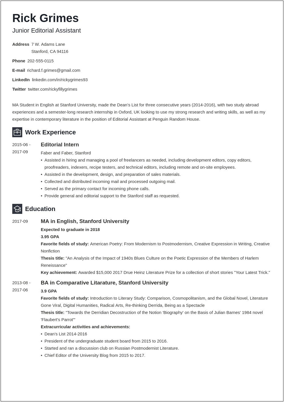 Entry Level Resume No Experience Examples Pdf