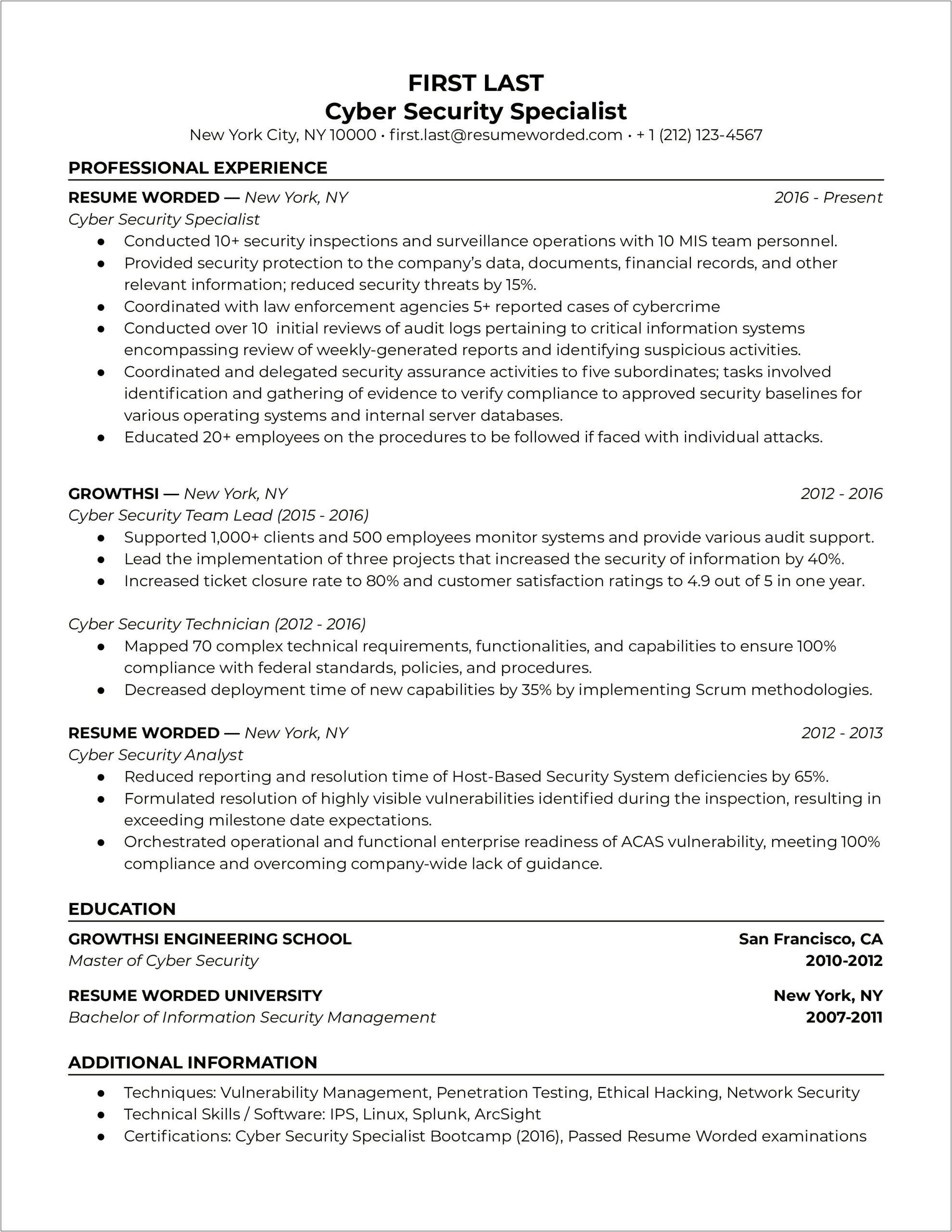 Entry Level Security Guard Resume Skills