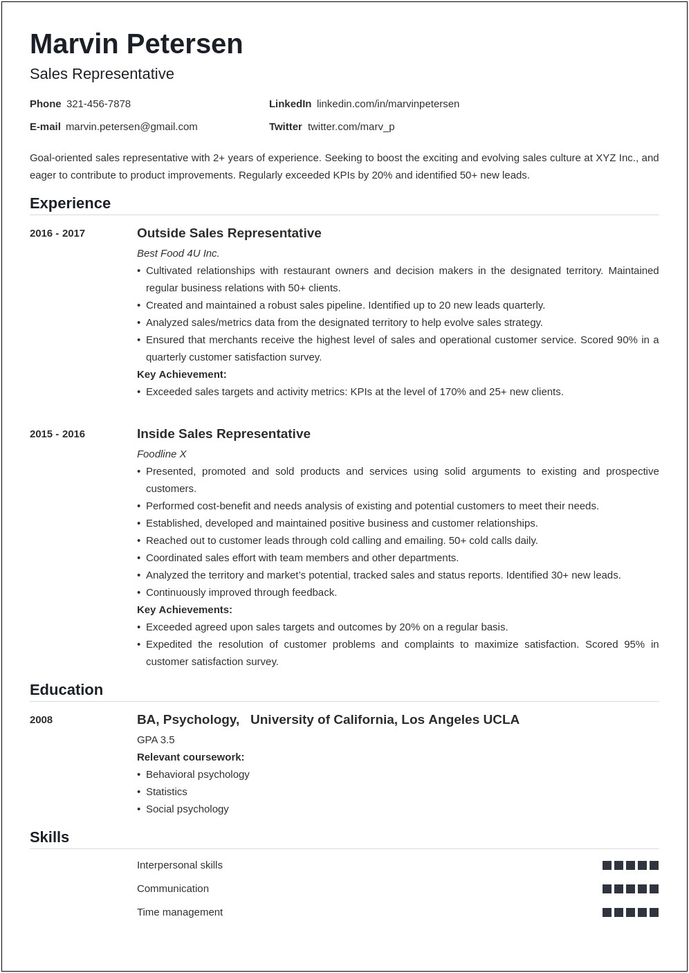 Environmental Public Health Specialist Resume Objective Example
