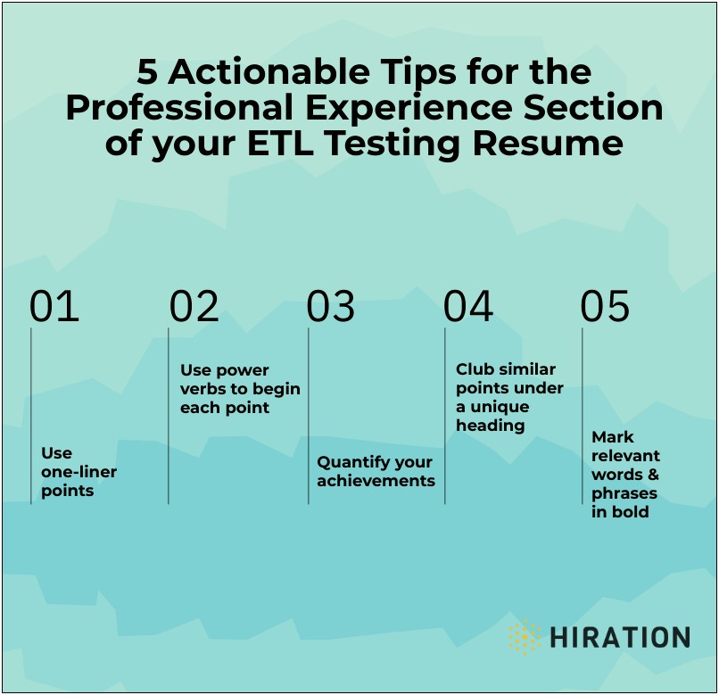 Etl Testing Resume 4 Years Experience