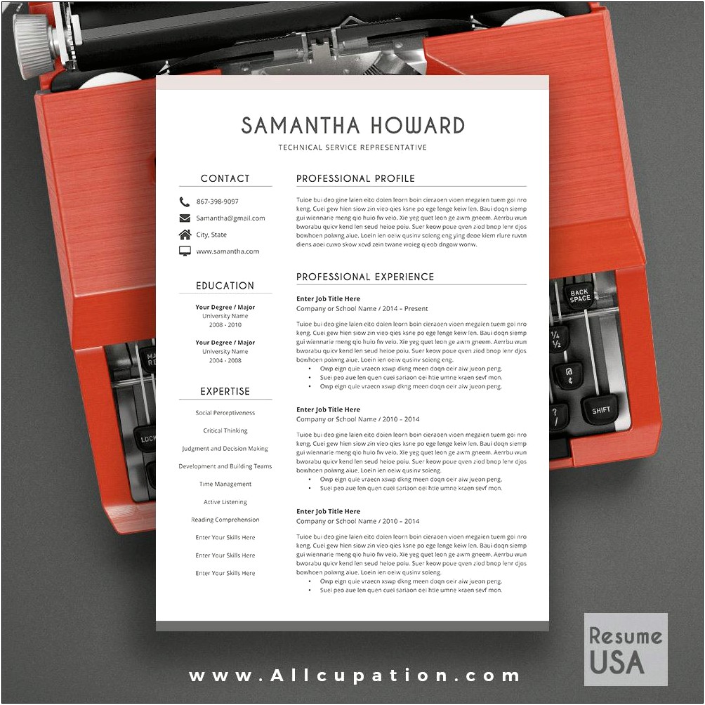 Example Of 1 Page Resume Tumblr