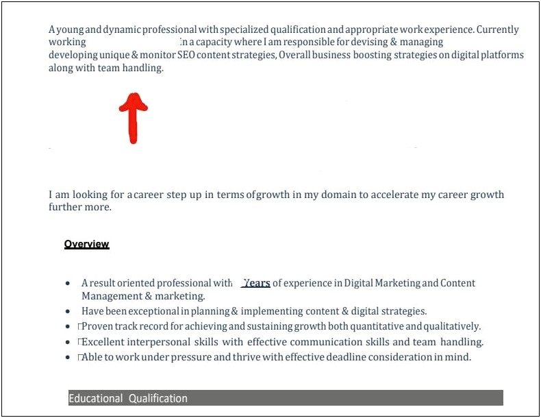 Example Of A Prefect Career Object Resume