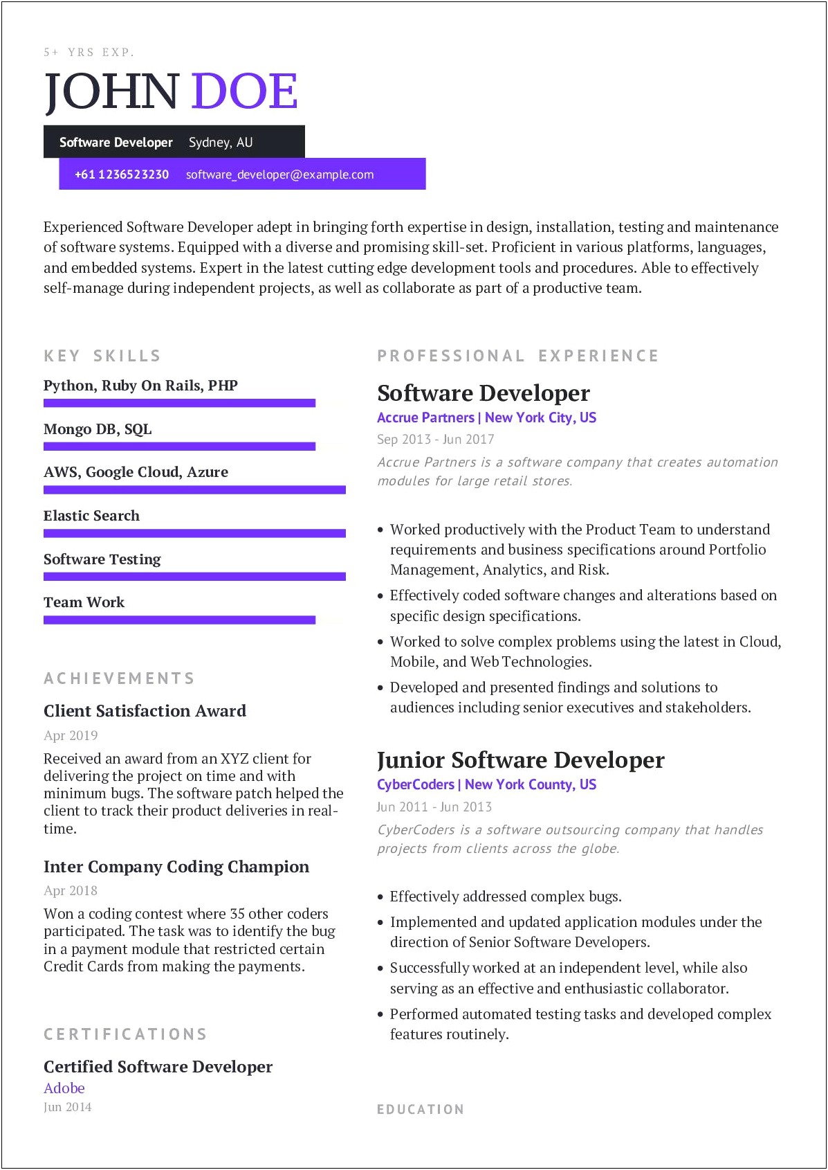 Example Of Embedded Systems Engineer Resume