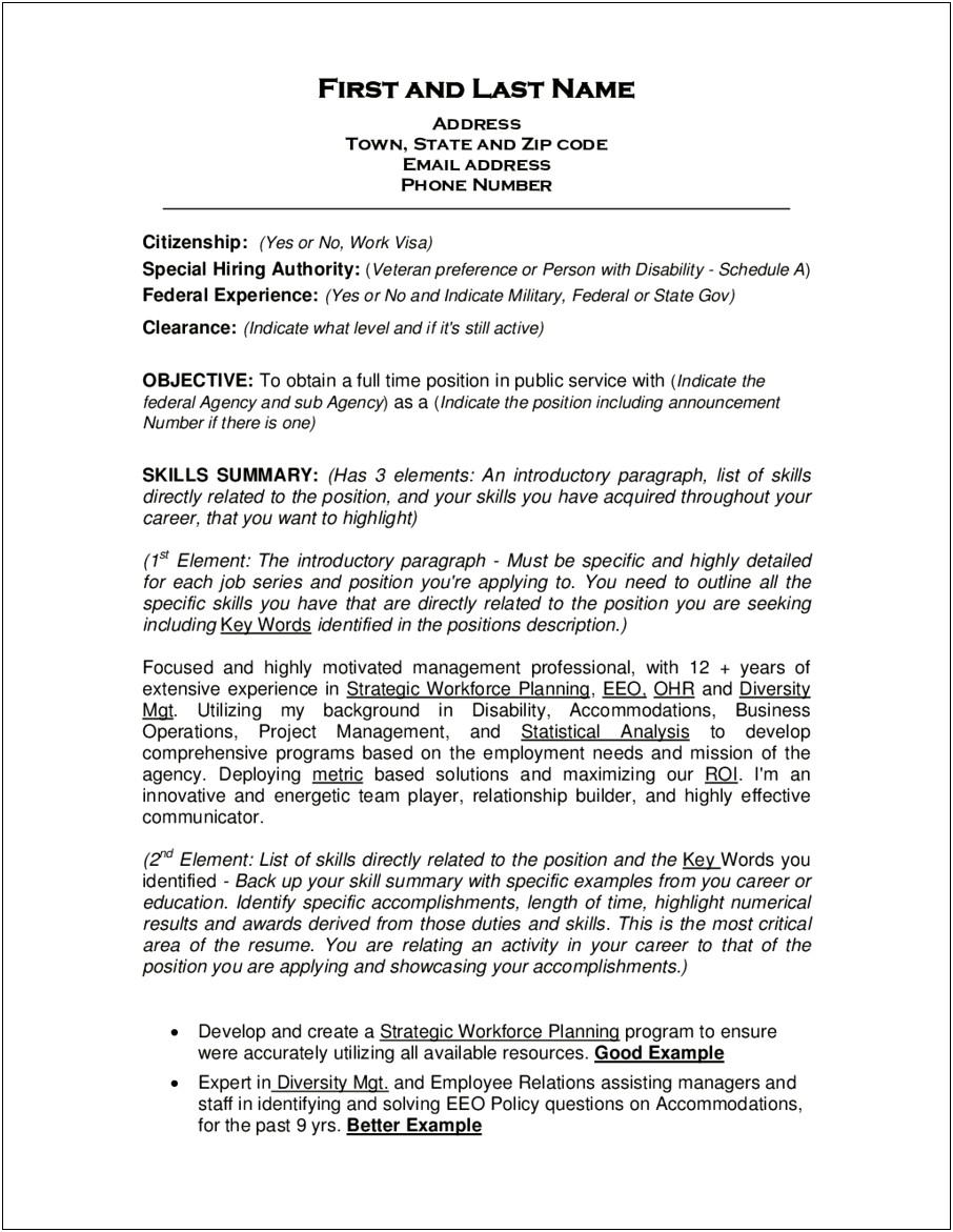 Example Of Good Career Objective In Resume