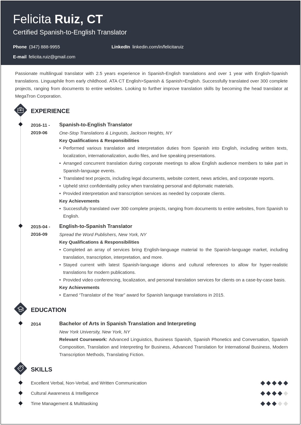 Example Of Of Legal Arabic Linguist Resume Template