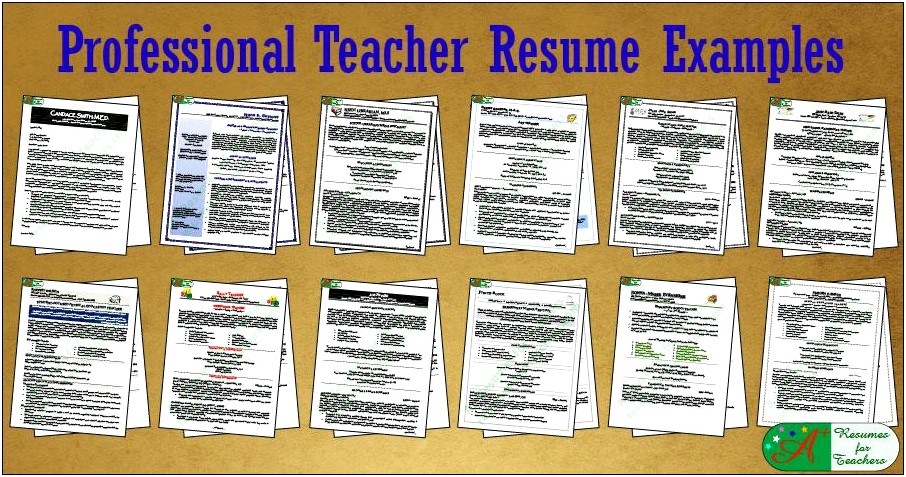 Example Of Resume For Elementary Teachers