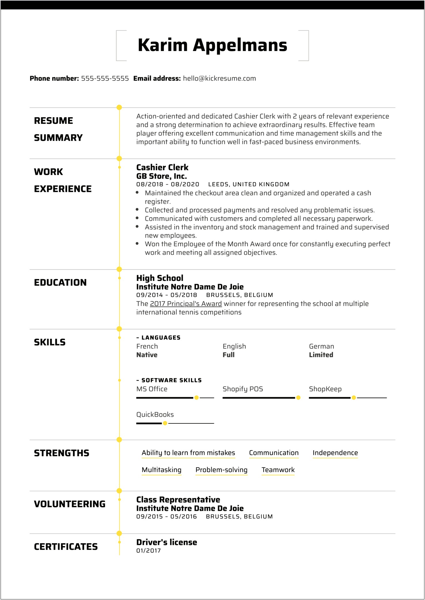 Example Of Resume For Inventory Clerk