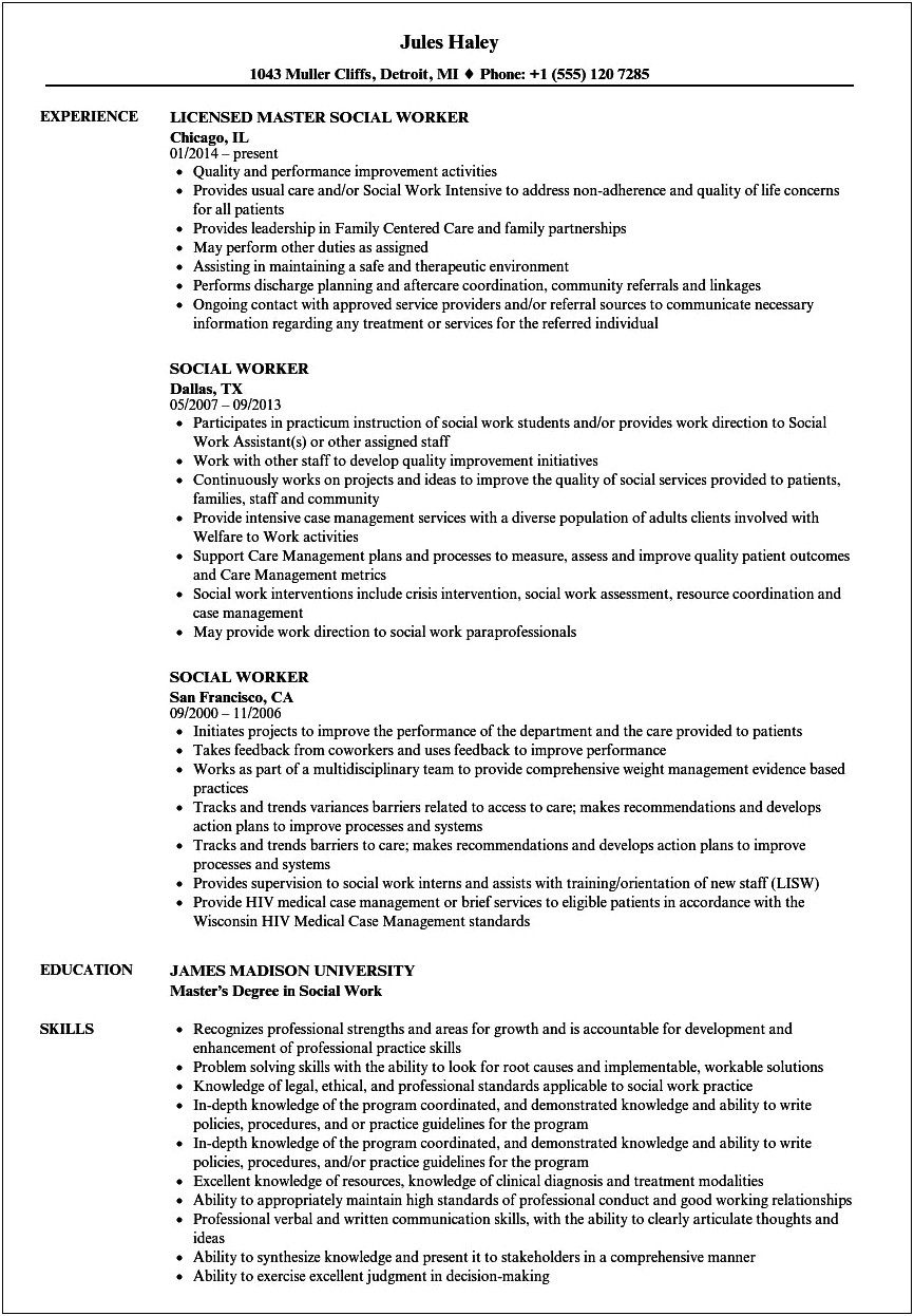 Example Of Resume Objective For Older Workers